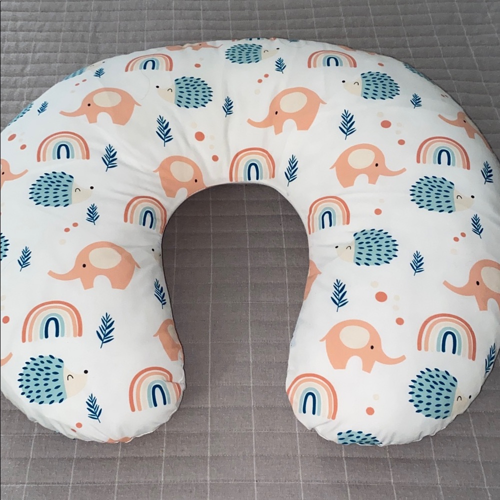 Elephant and Rainbow Kids Pillow